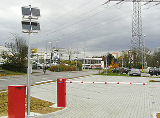 Solarschranke für Parkplatz